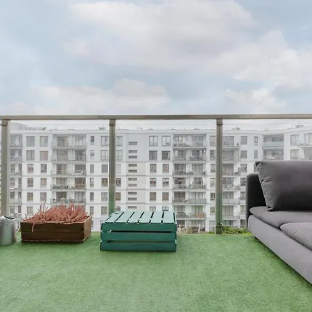 Stylish Blue With Balcony And Parking Zoliborz By Renters Apartment *